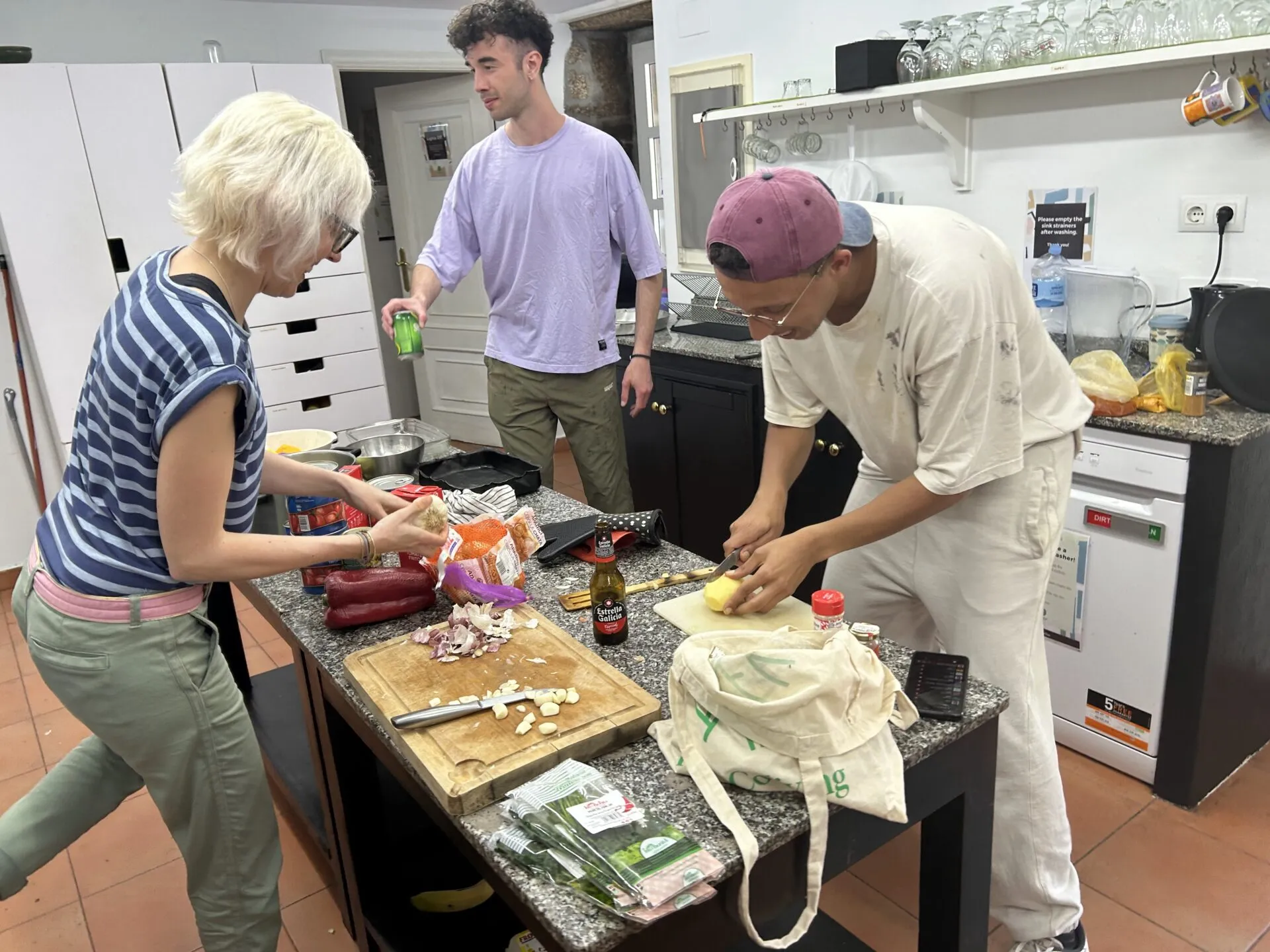 The shared kitchen